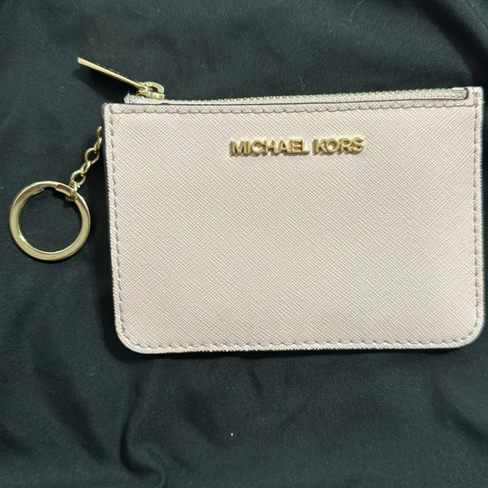 Michael Kors Jet Set Travel Small Top Zip Coin Pouch ID Holder Saffiano Leather - Picture 6 of 7